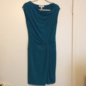 Teal Michael by Michael Kors Knot Detail Dress